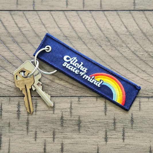 ALOHA STATE OF MIND PATCH KEYCHAIN