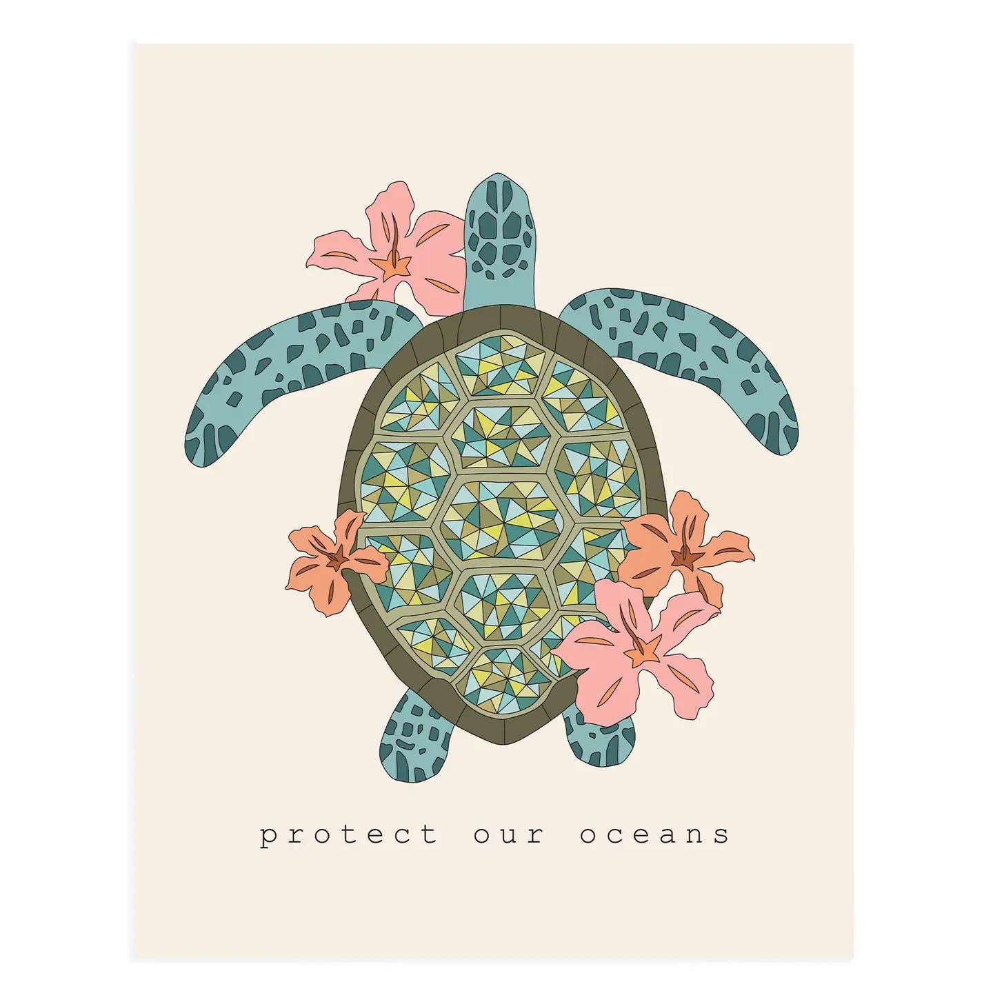 Protect Our Oceans 11x14 Art Print