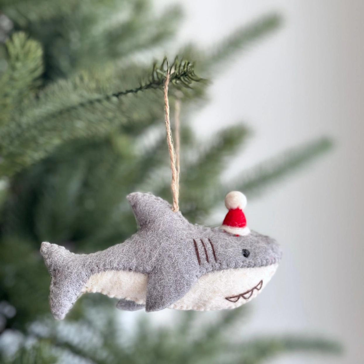 Christmas Shark Felt Ornament