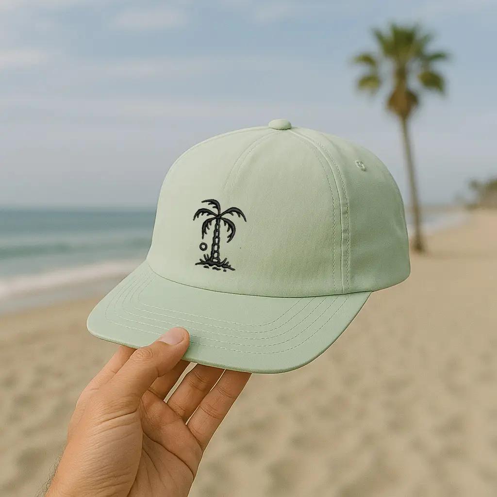 Embroidered Palm Tree Hat