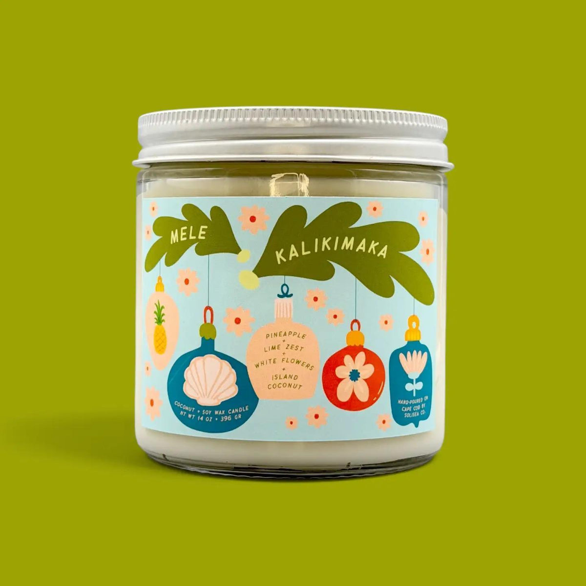 Mele Kalikimaka Christmas Candle