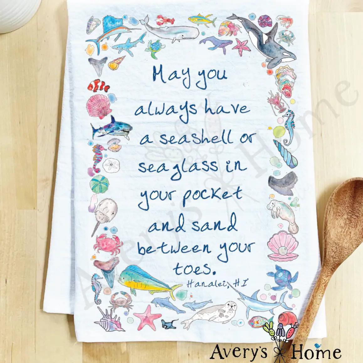 Ocean Blessing Tea Towel