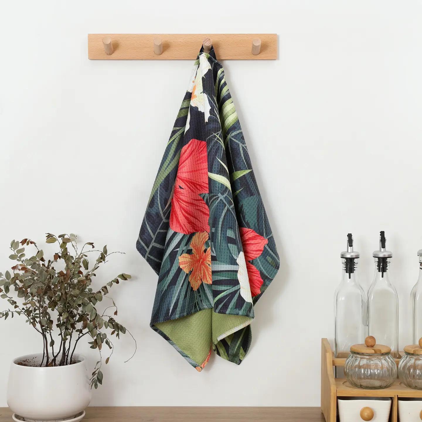 Hibiscus Flower Tea Towel