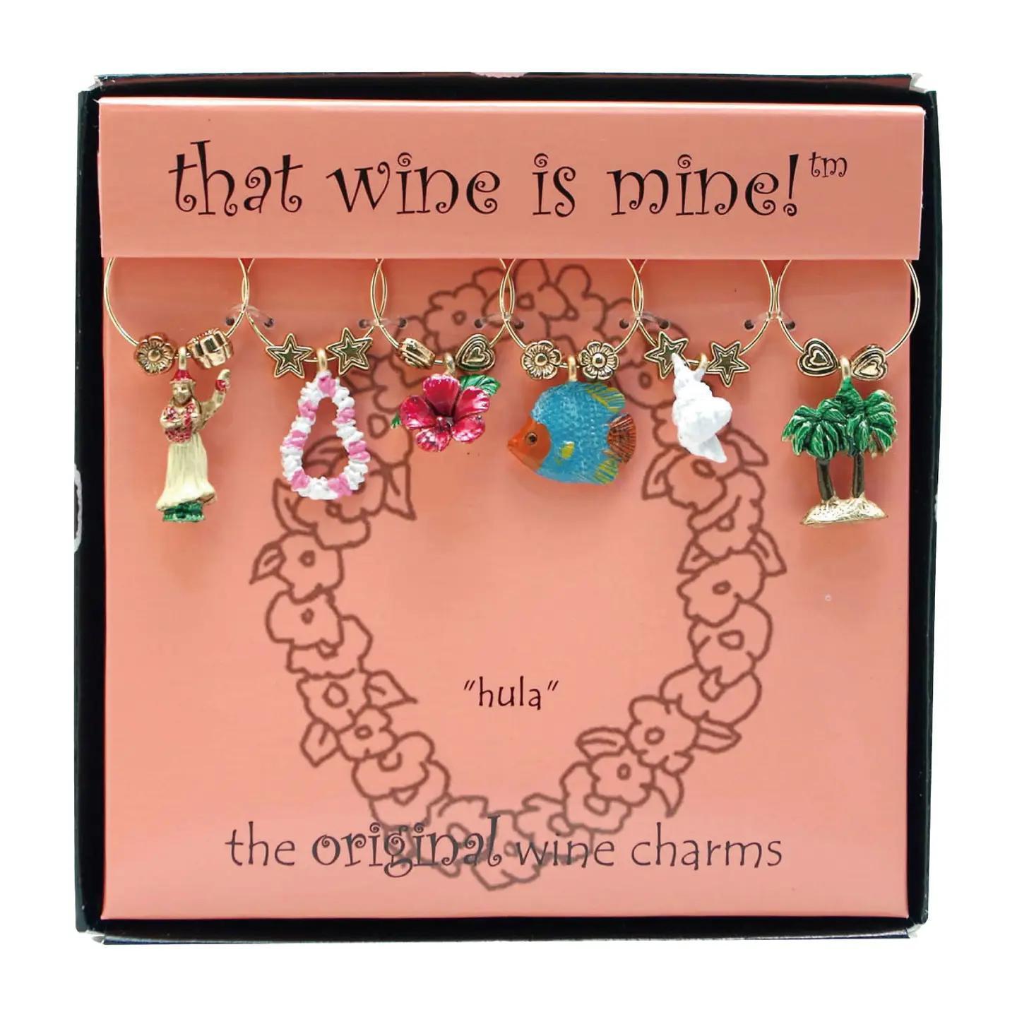Hula Wine Charms