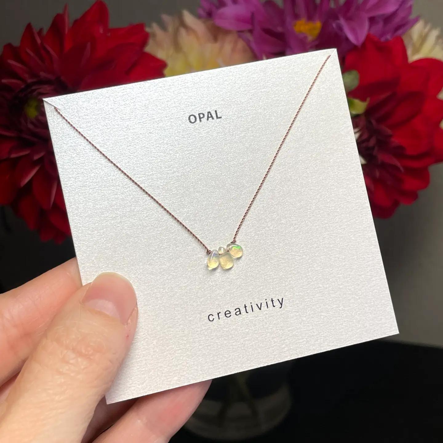3 Opal Nylon Necklace