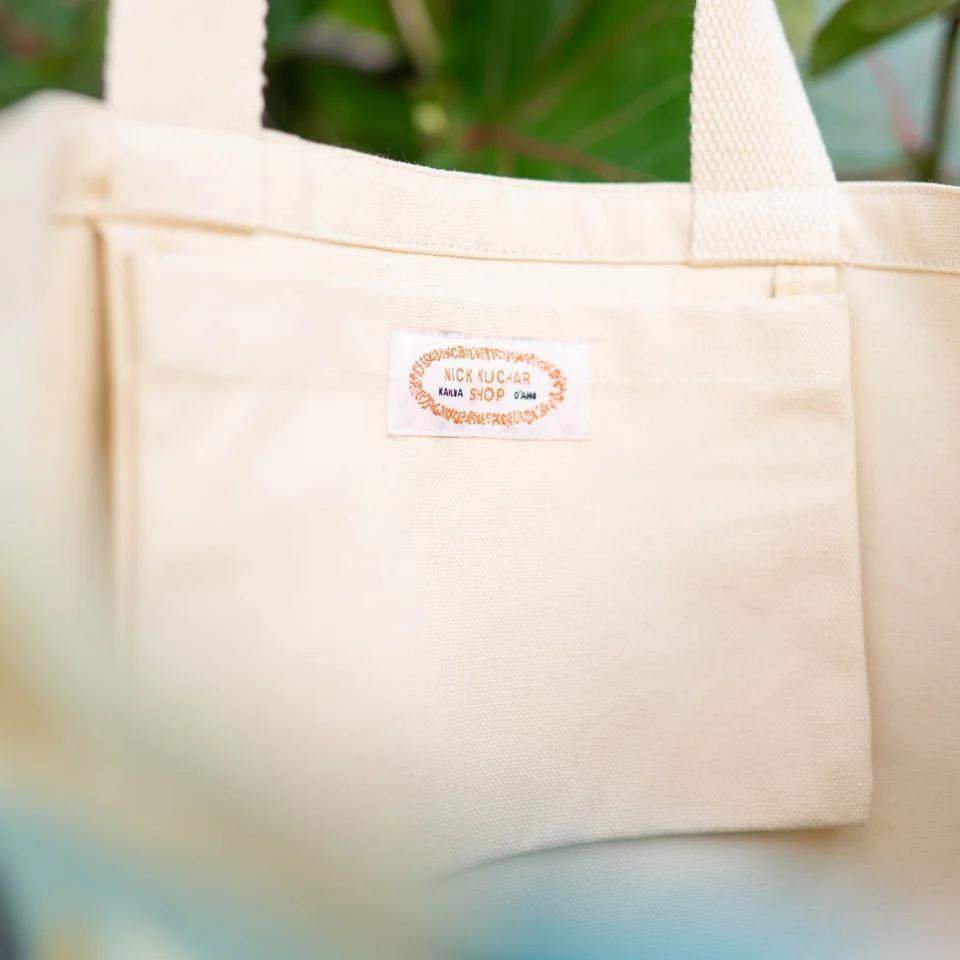 Island Life Canvas Beach Tote