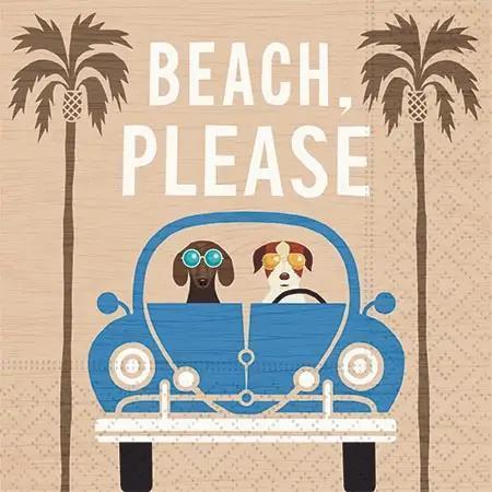 Beach Please Beverage Napkin