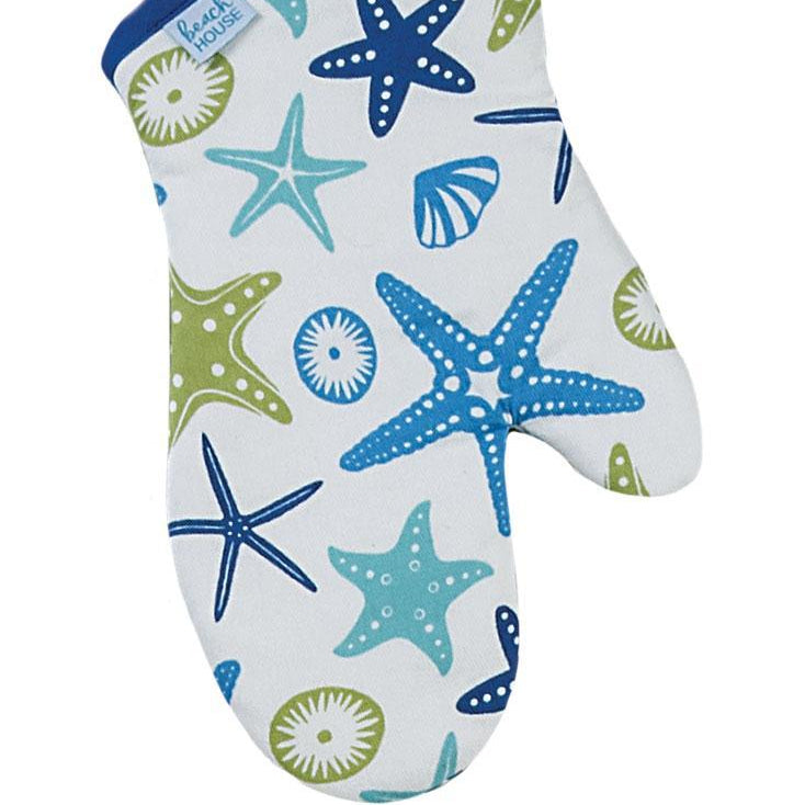 Blue Starfish Oven Mitt