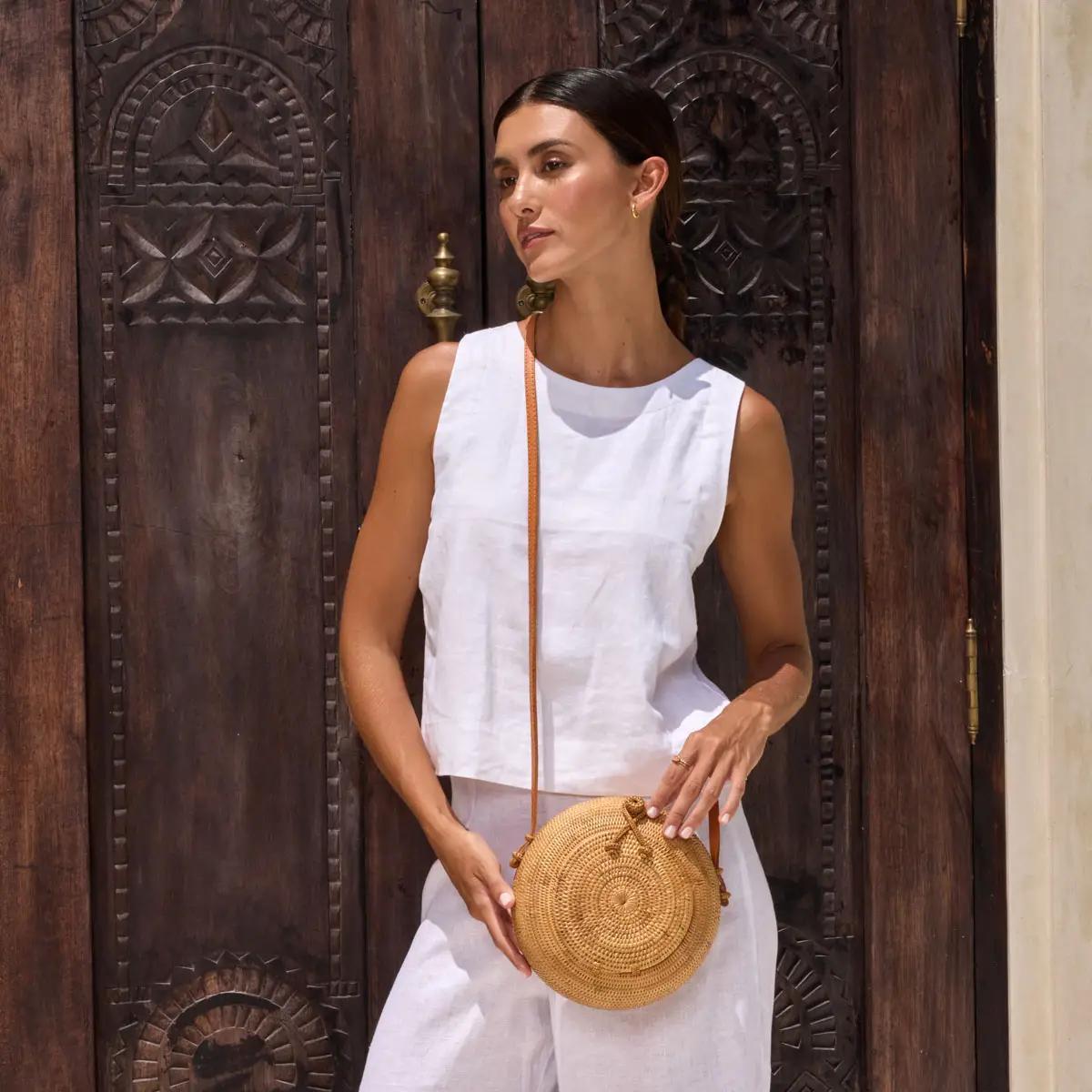 Ata Vine Round Canteen Crossbody