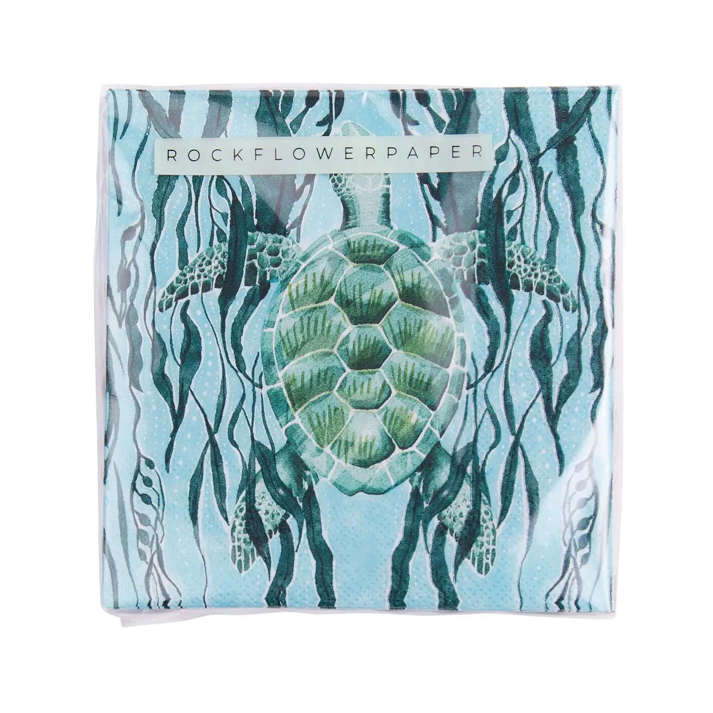 Marine Turtle Paper Cocktail Napkins