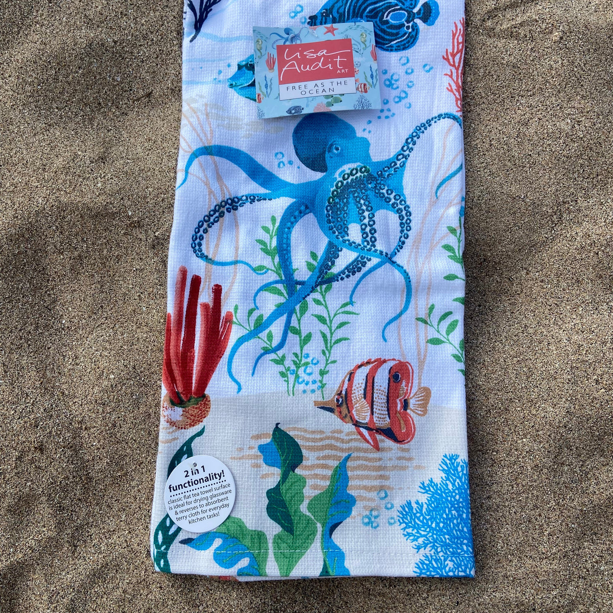 Free as the Ocean Octopus Terry Cloth Towel