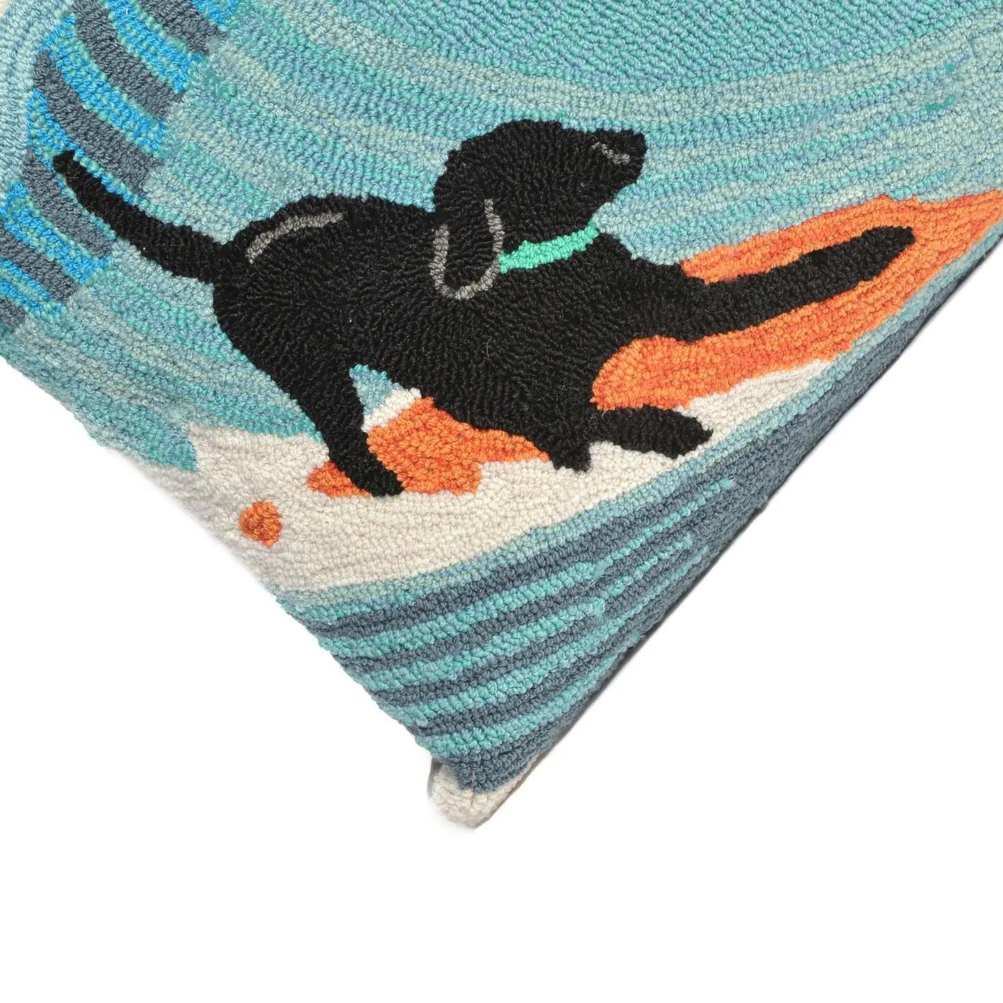 Surfing Dog Pillow
