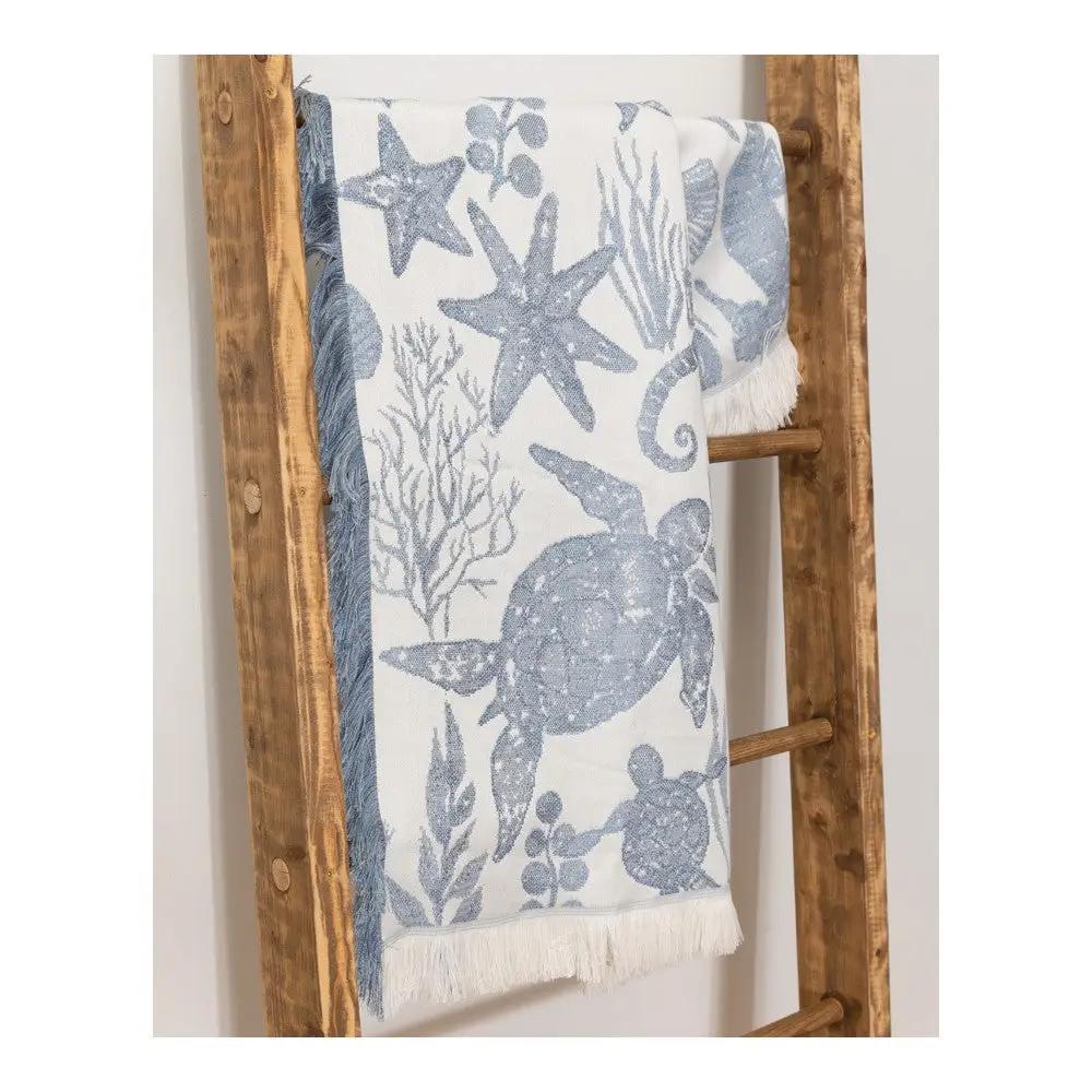 Sea Creatures Blue Throw (A10SEA)