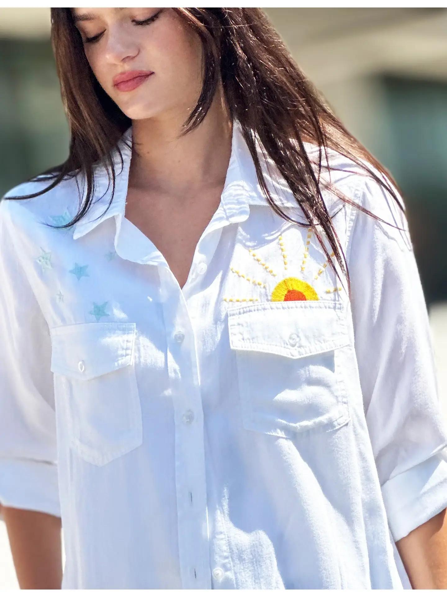 White Hello Sunshine Shirt