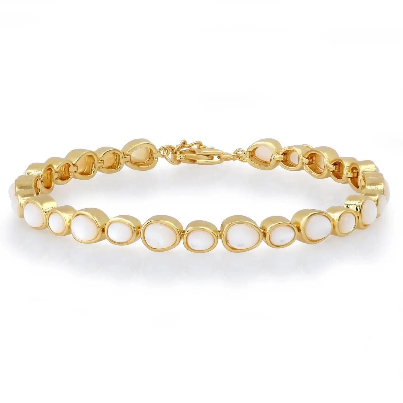 Mother Of Pearl Tennis Bracelet TB-4163-1