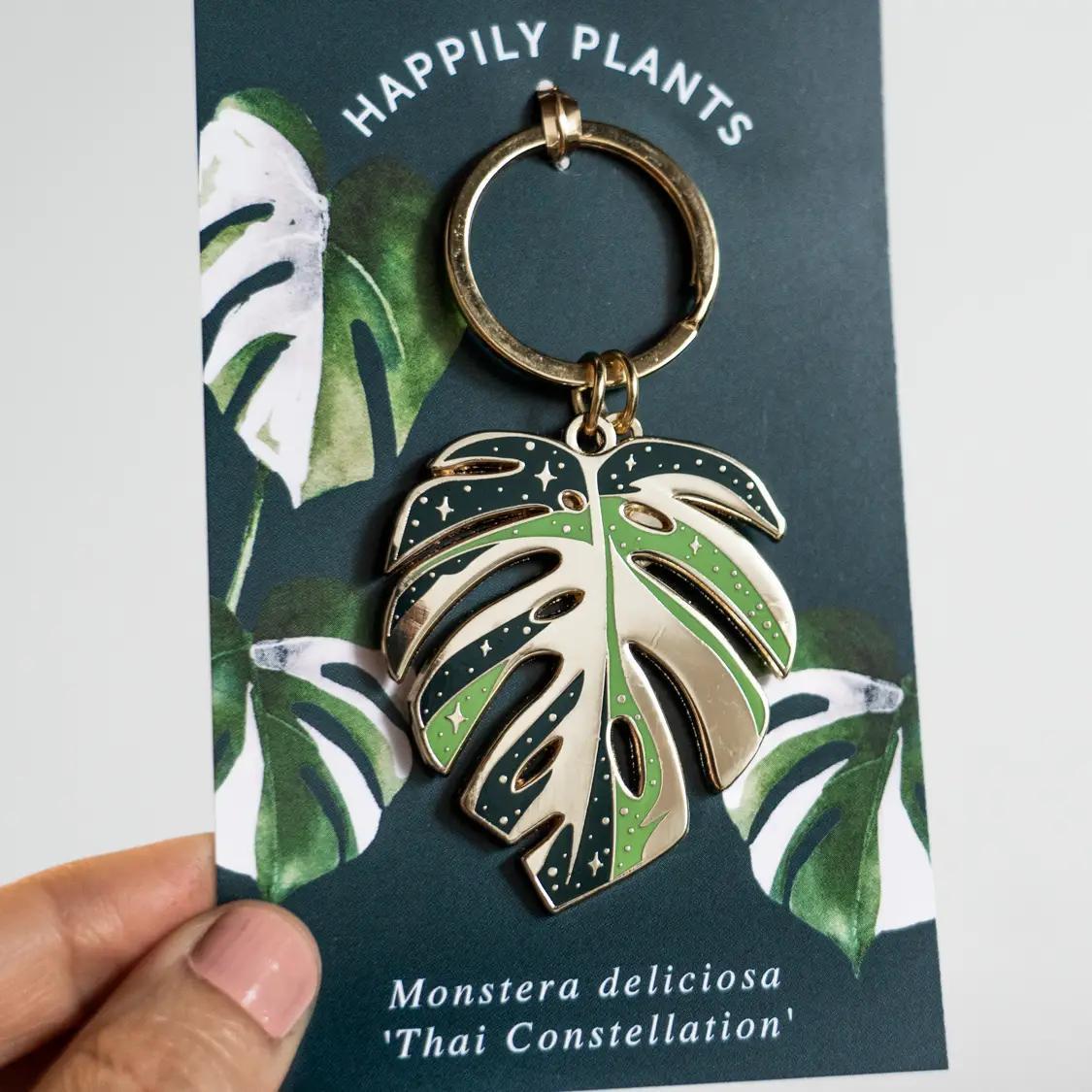 Monstera Thai Constellation Keychain