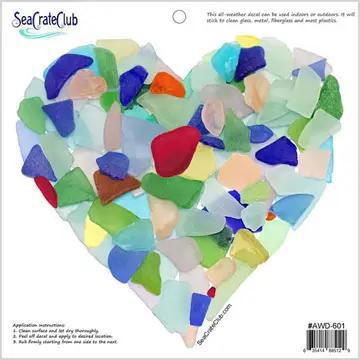 Seaglass Heart Decal