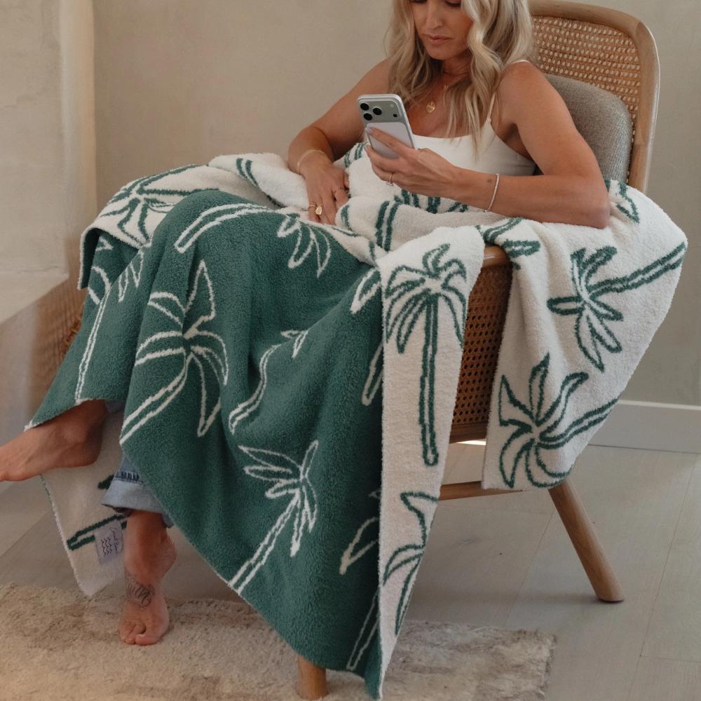 Green Palm Tree Blanket