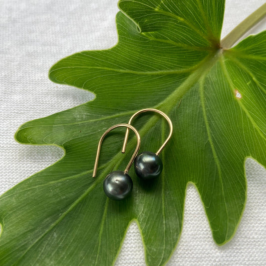 Pearl Horseshoe Earrings