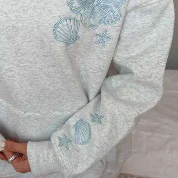 Tropical Embroidered Hoodie