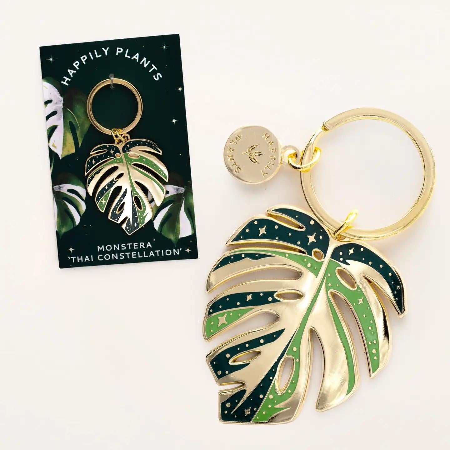 Monstera Thai Constellation Keychain