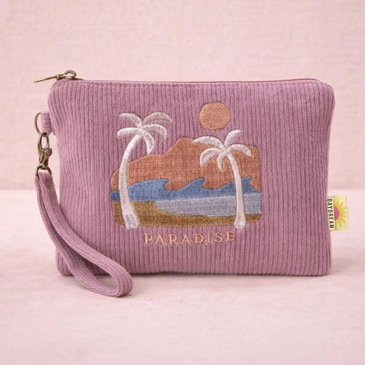 Paradise Corduroy Wristlet