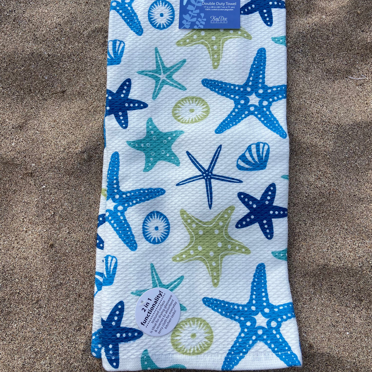 Blue Starfish Terry Cloth Towel