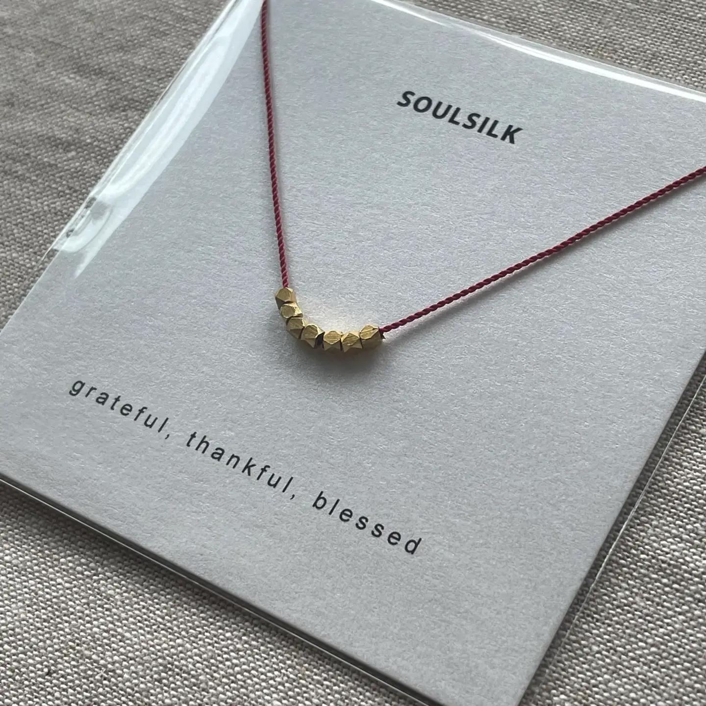 Floating Gold Nuggets Nylon Necklace