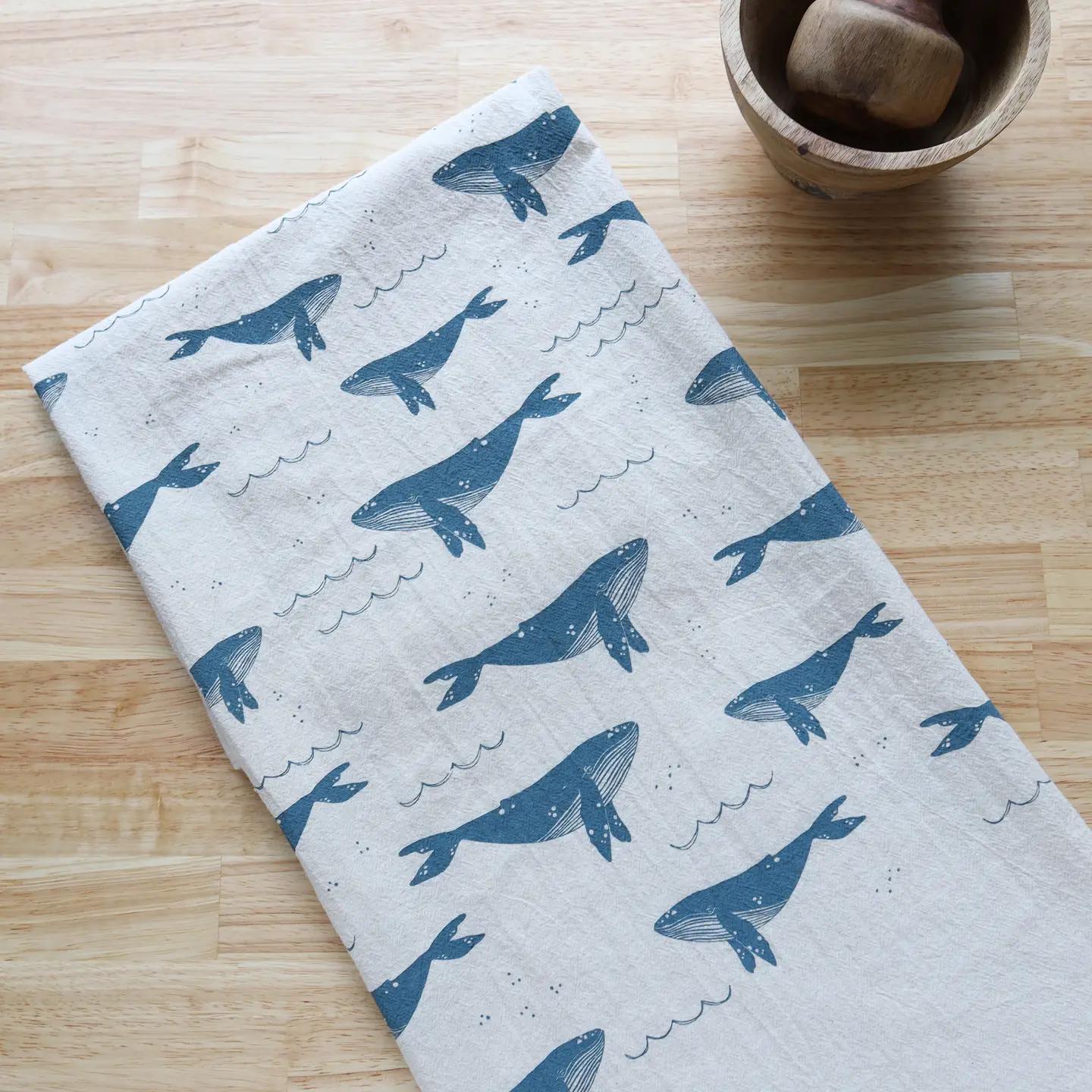 Whale Tea Towel