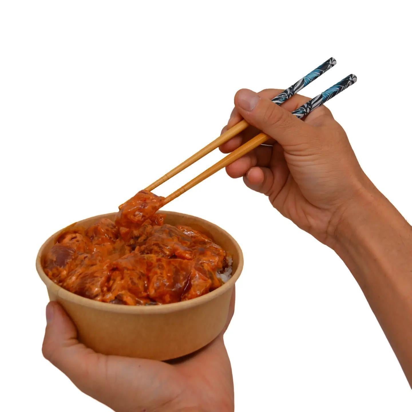 Blue Monstera Reusable Chopstick Set