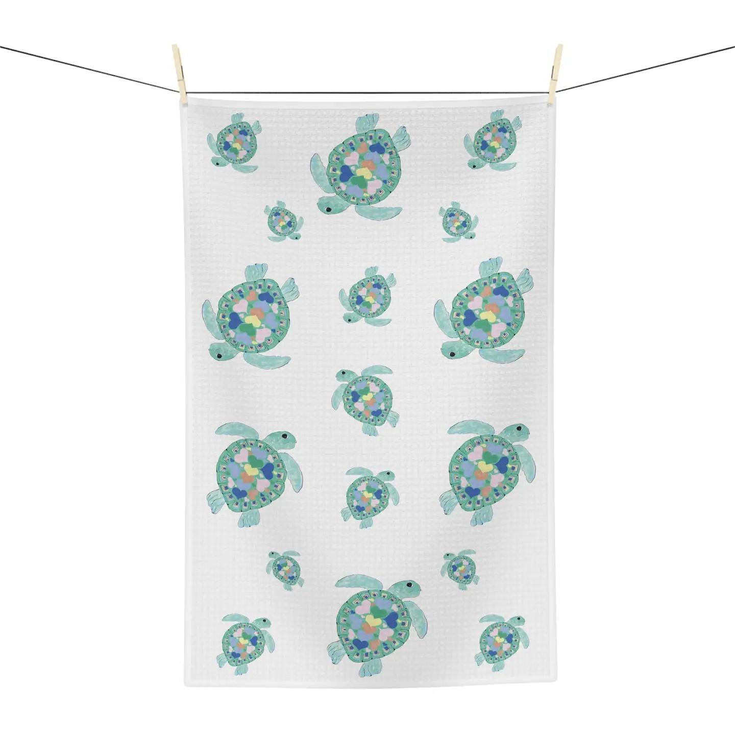 Love Sea Turtles Microfiber Kitchen Towel