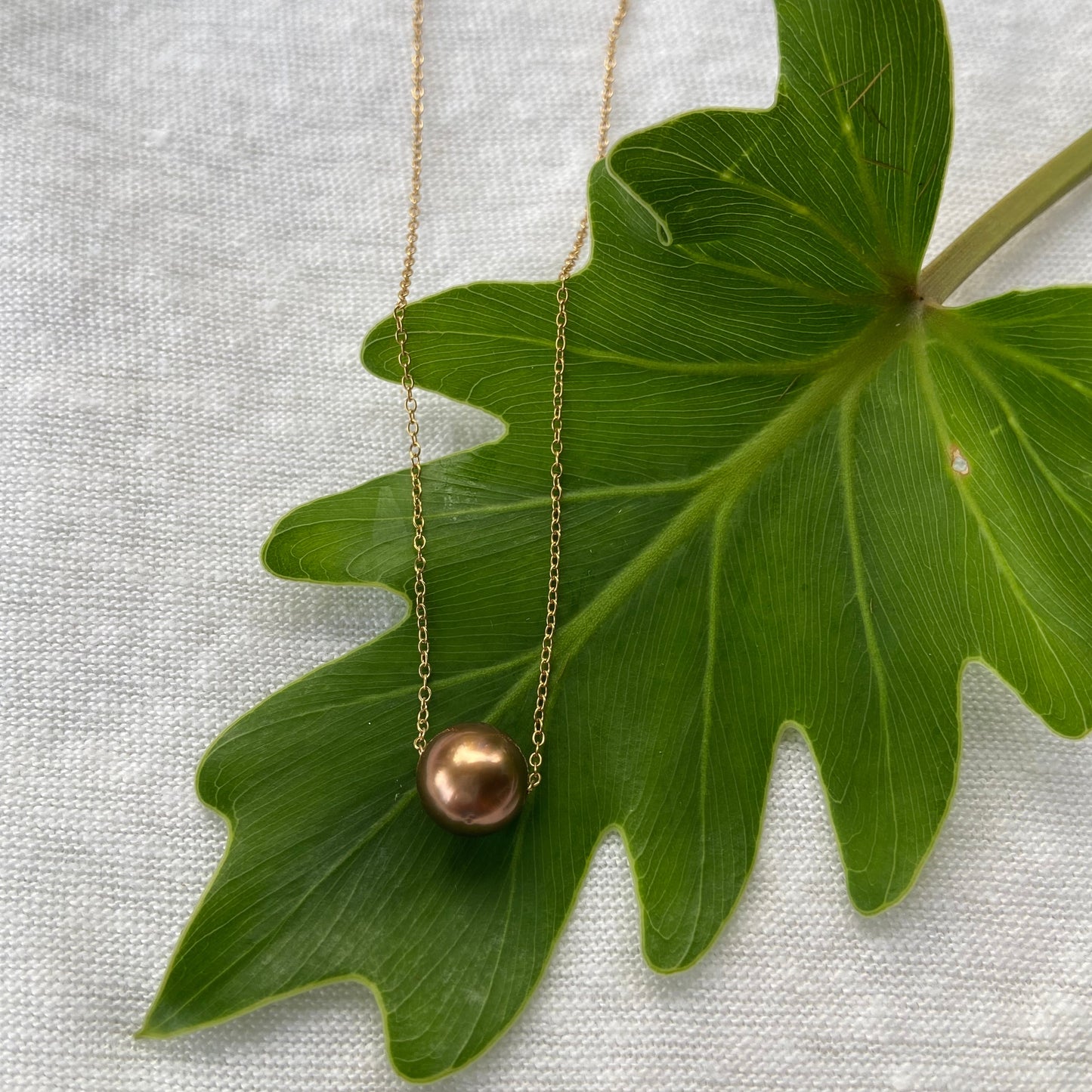 Maui Mari - Chocolate Tahitian Pearl Necklace