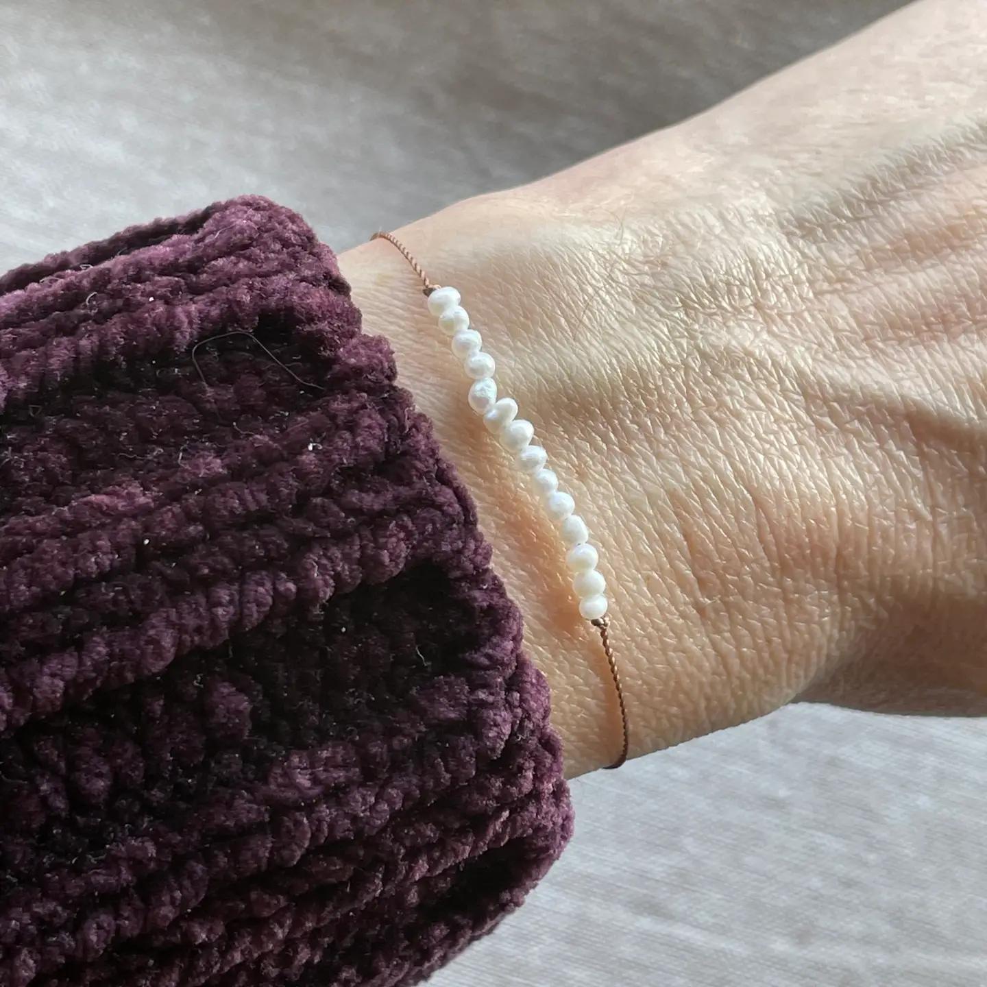 Pearl Bar Nylon Bracelet