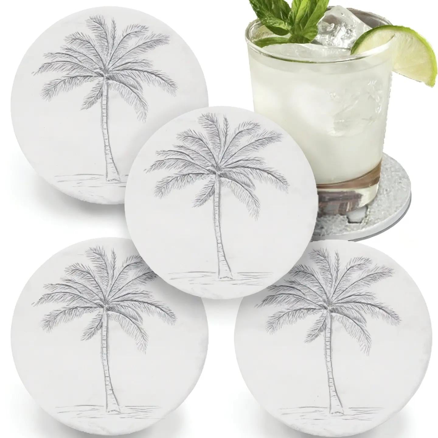 Palm Tree Coaster Set of 4