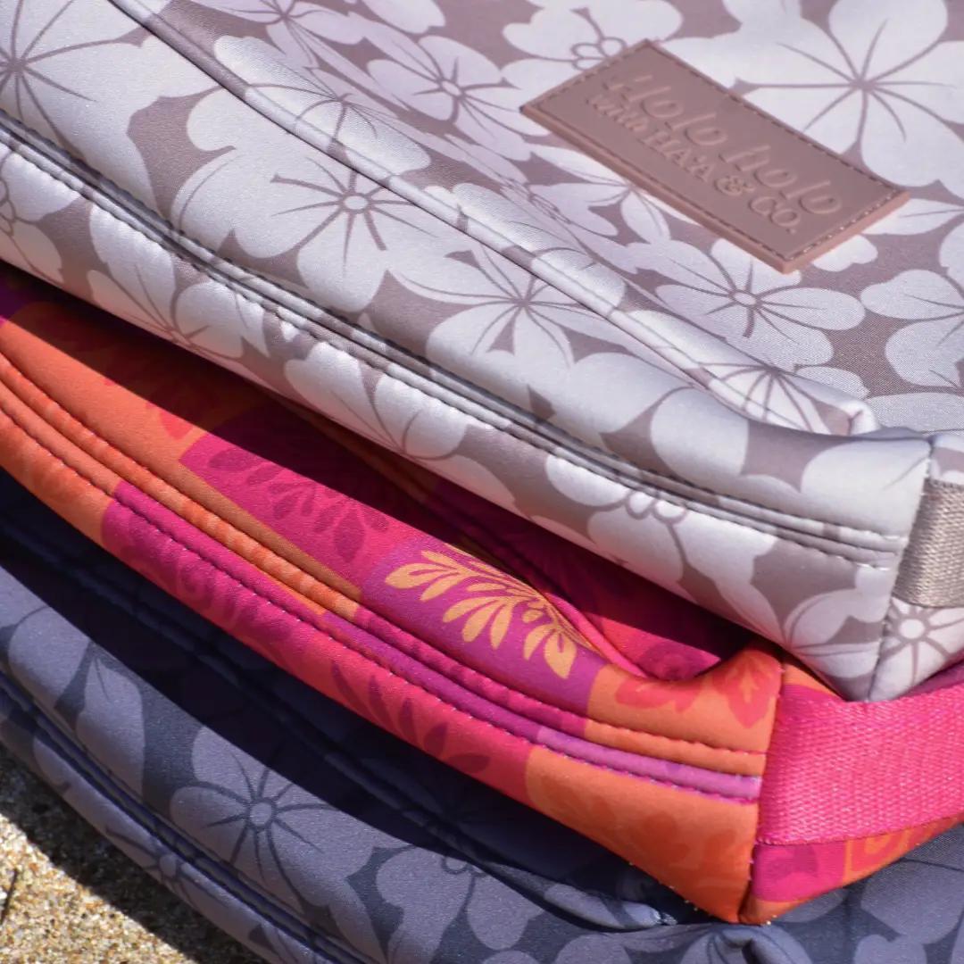 Slate Gray Floral Neoprene Crossbody