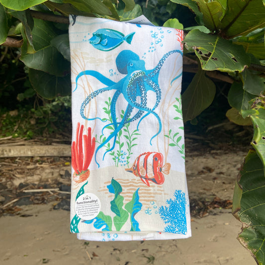 Free as the Ocean Octopus Terry Cloth Towel