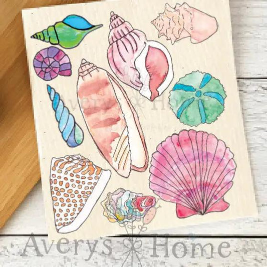 Sea Shells Swedish Dish Cloth