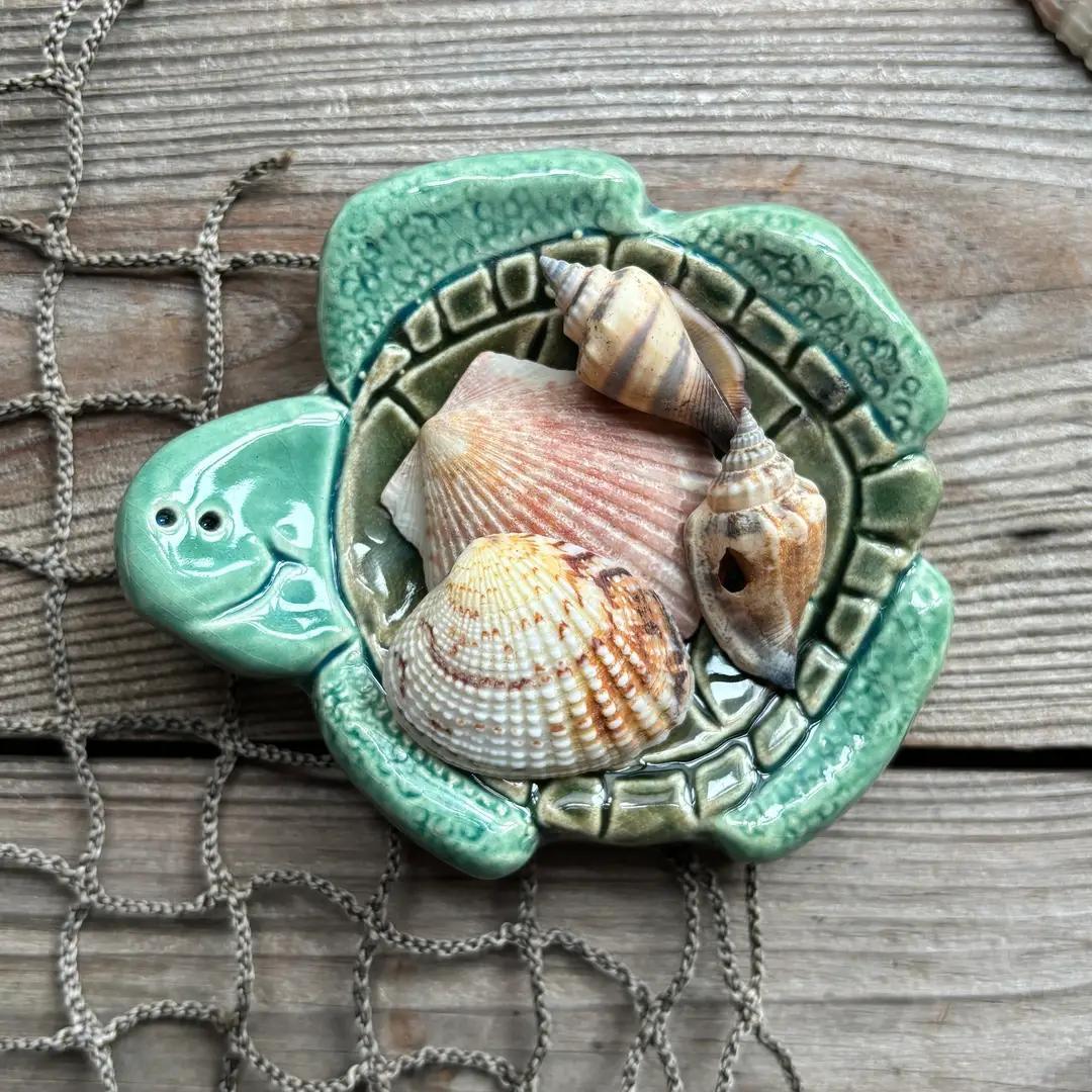 Ceramic Sea Turtle Dish