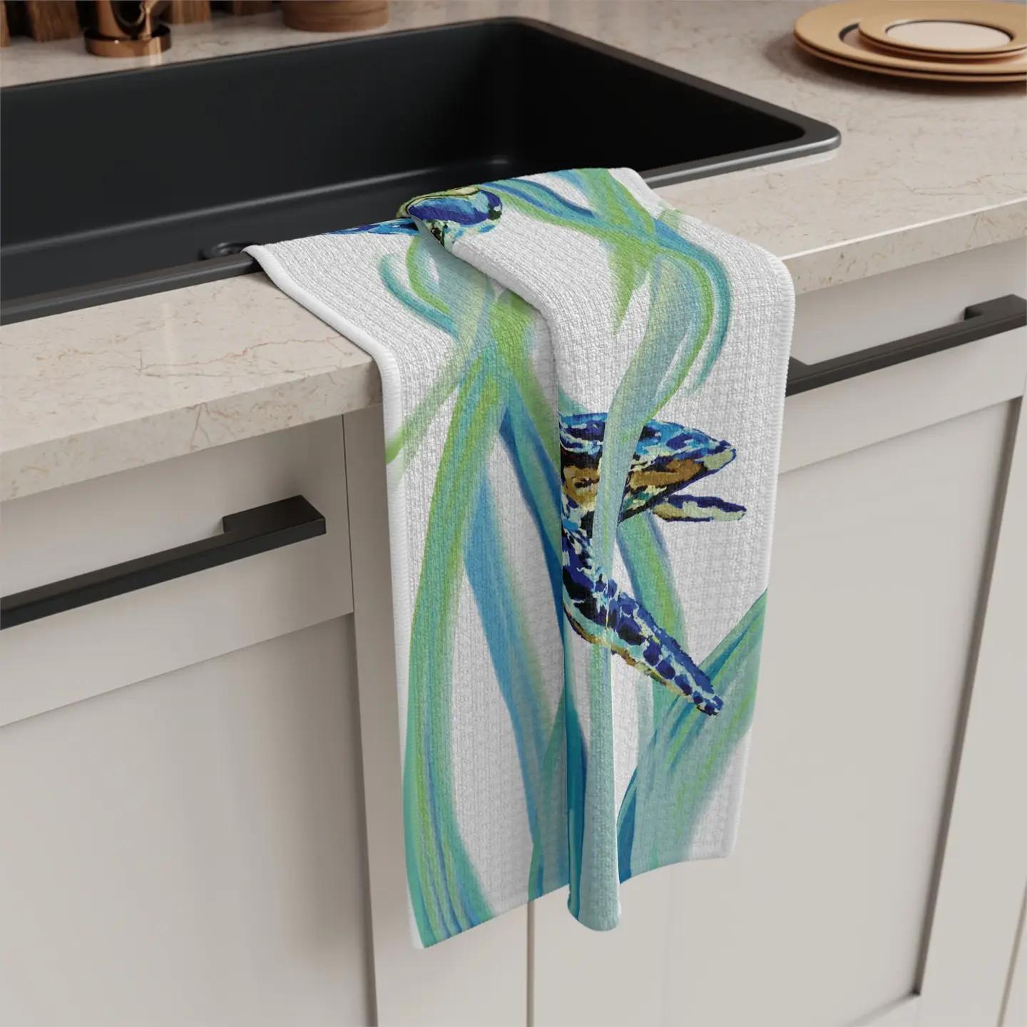 Colorful Sea Turtle Microfiber KitchenTowel