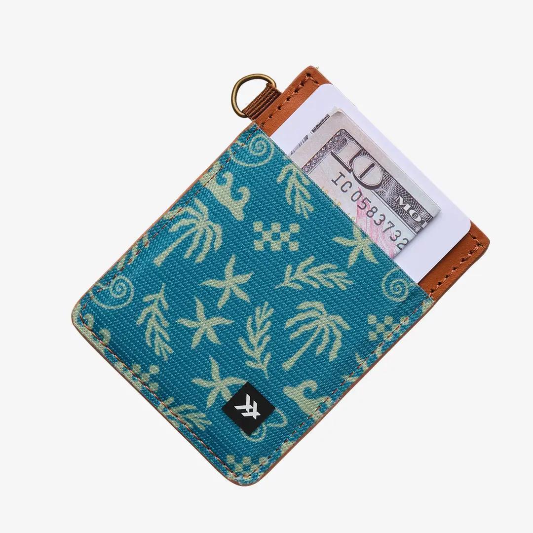 Aqua High Tide Vertical Leather Wallet
