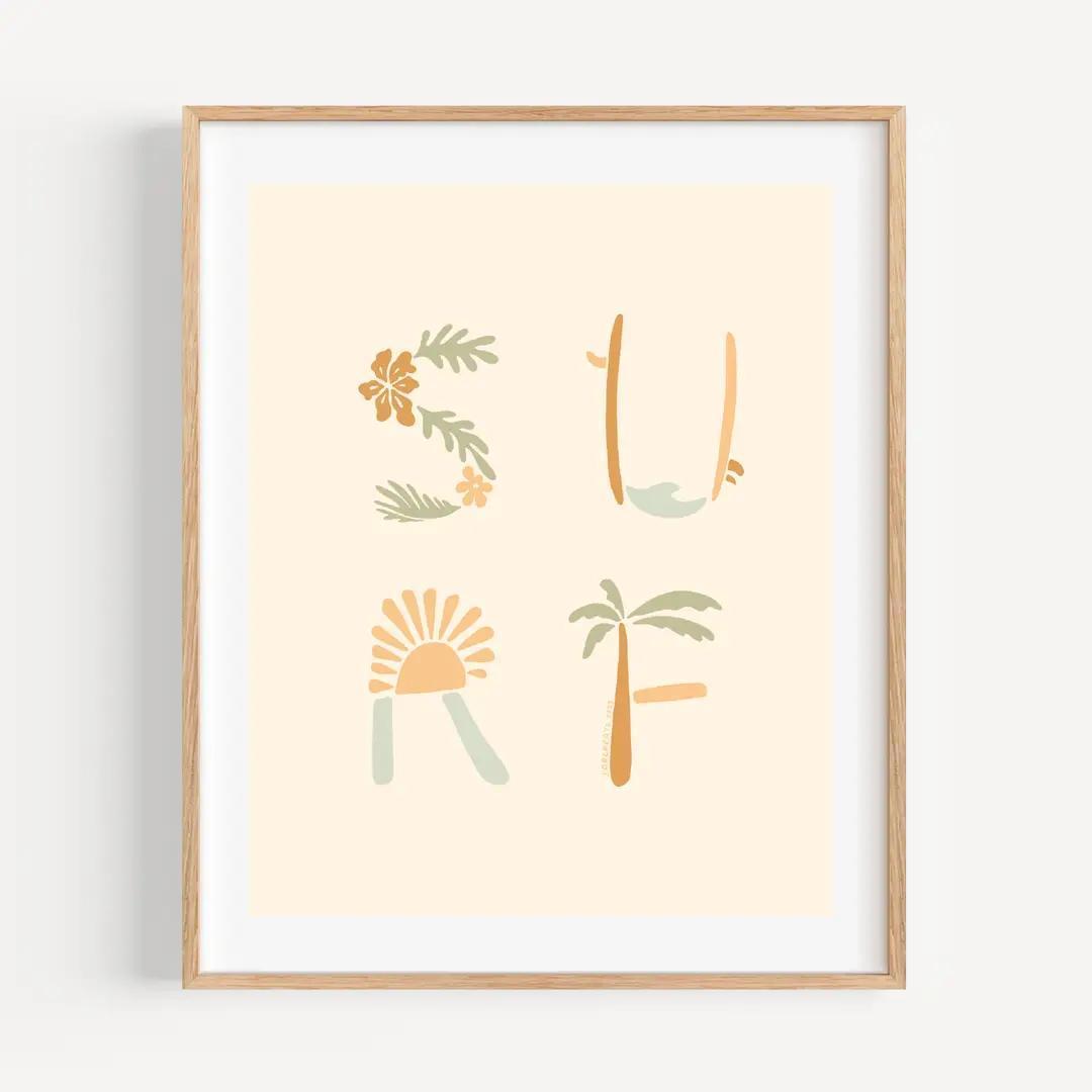 Surf Shapes Print 8x10