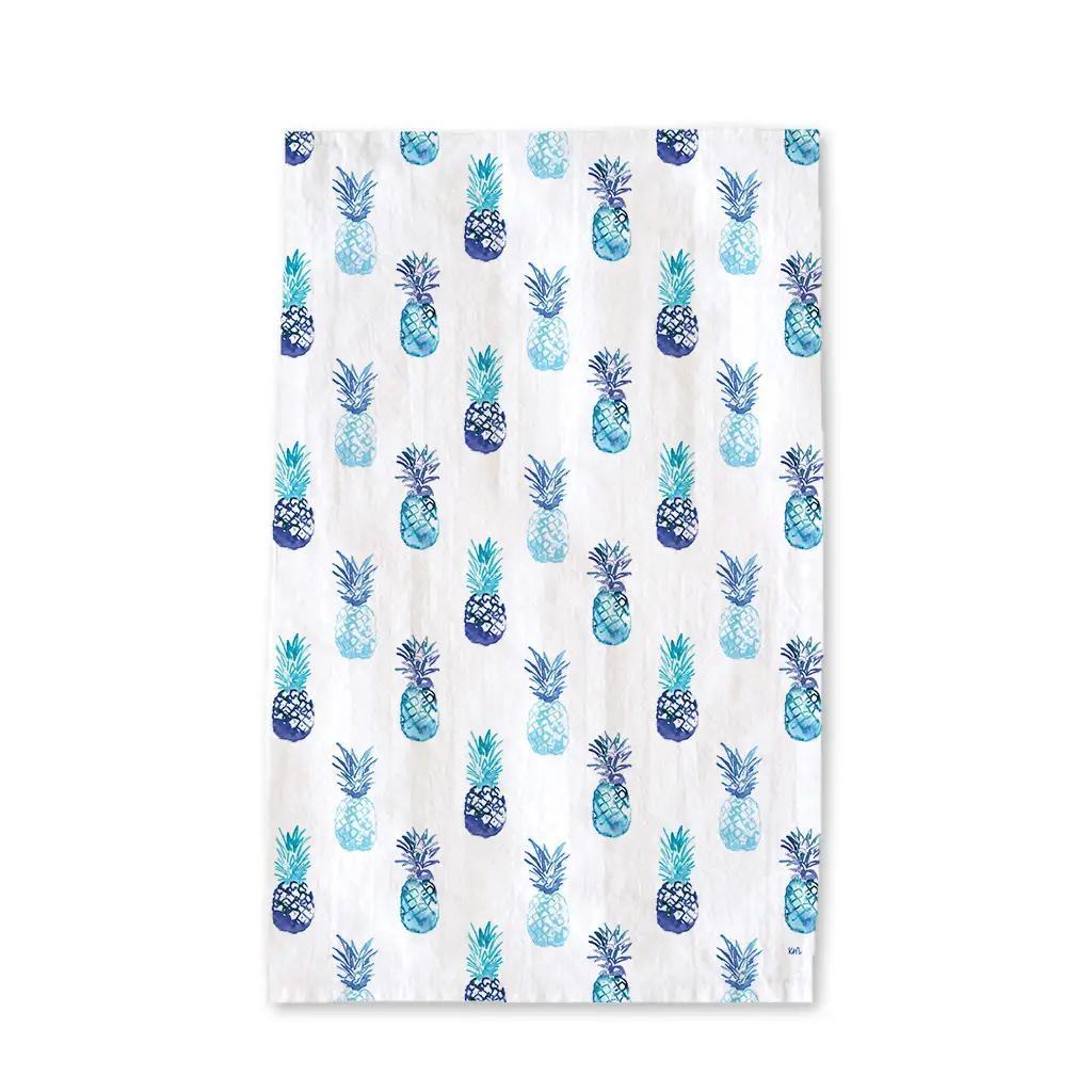 Blue Pineapple Tea Towel