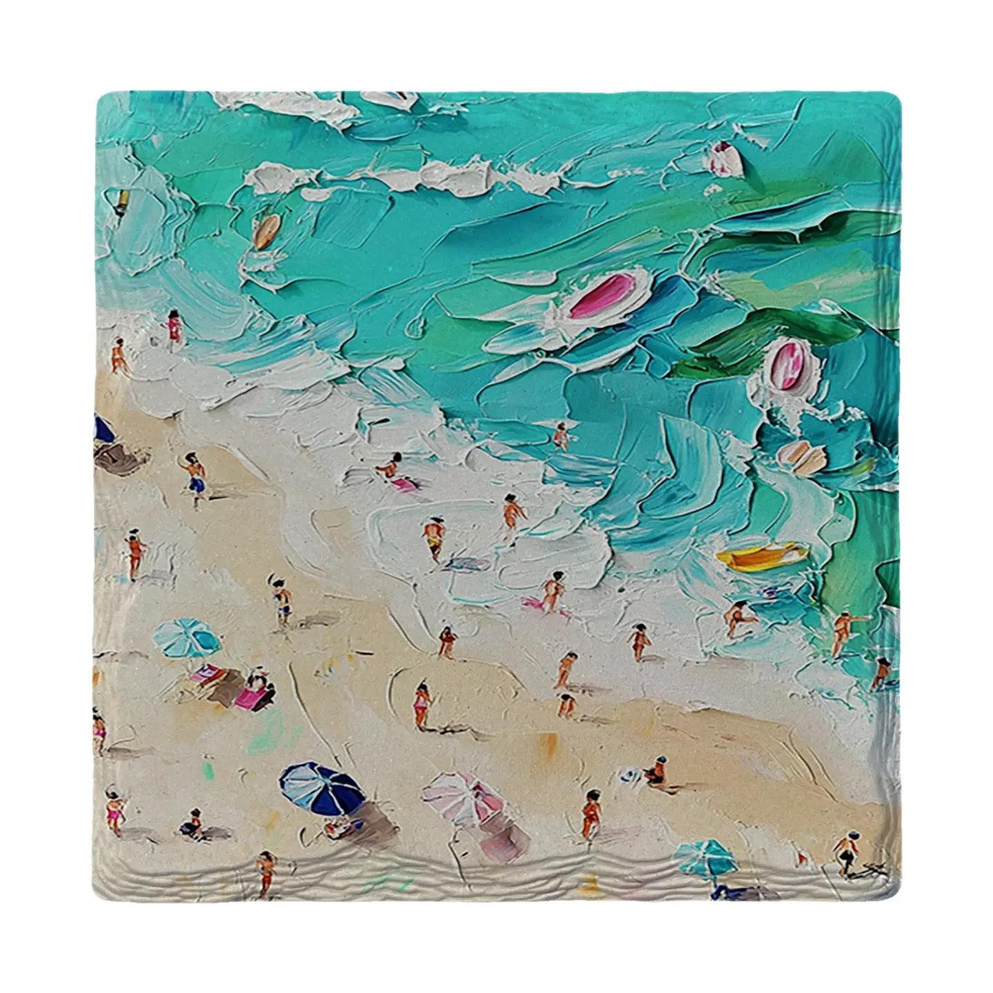 Colorful Surf Beach Coaster