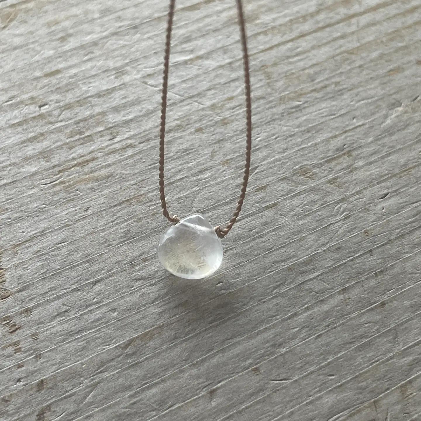 Moonstone Nylon Necklace