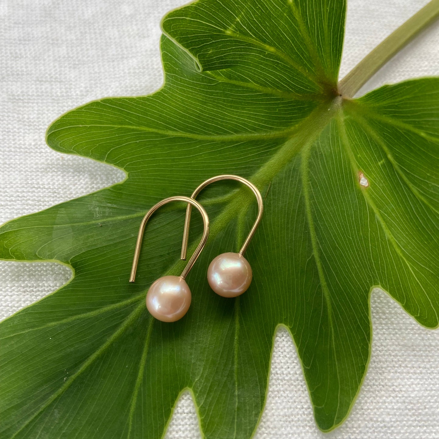 Pearl Horseshoe Earrings