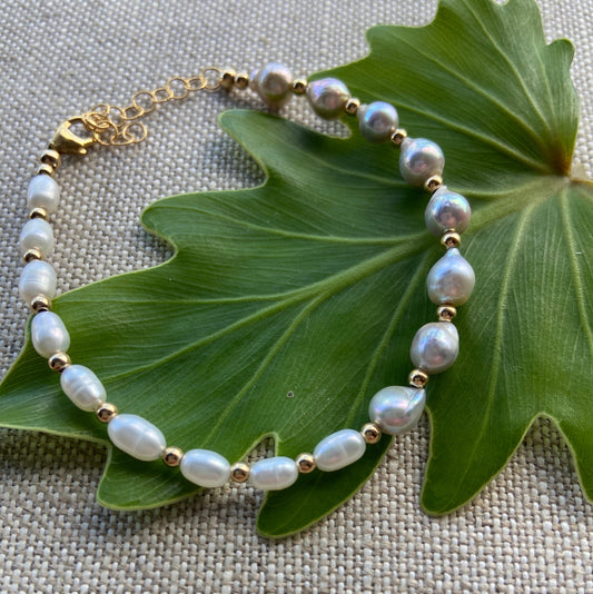 Half-Half Pearl Bracelet