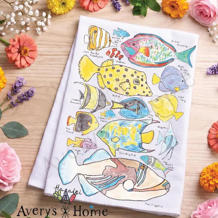 Tropical Fish Tea Towel