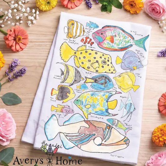 Tropical Fish Tea Towel