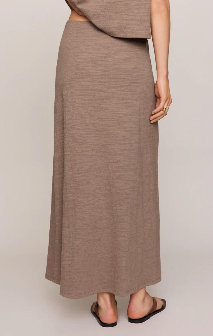 Delavine Textured Midi Skirt