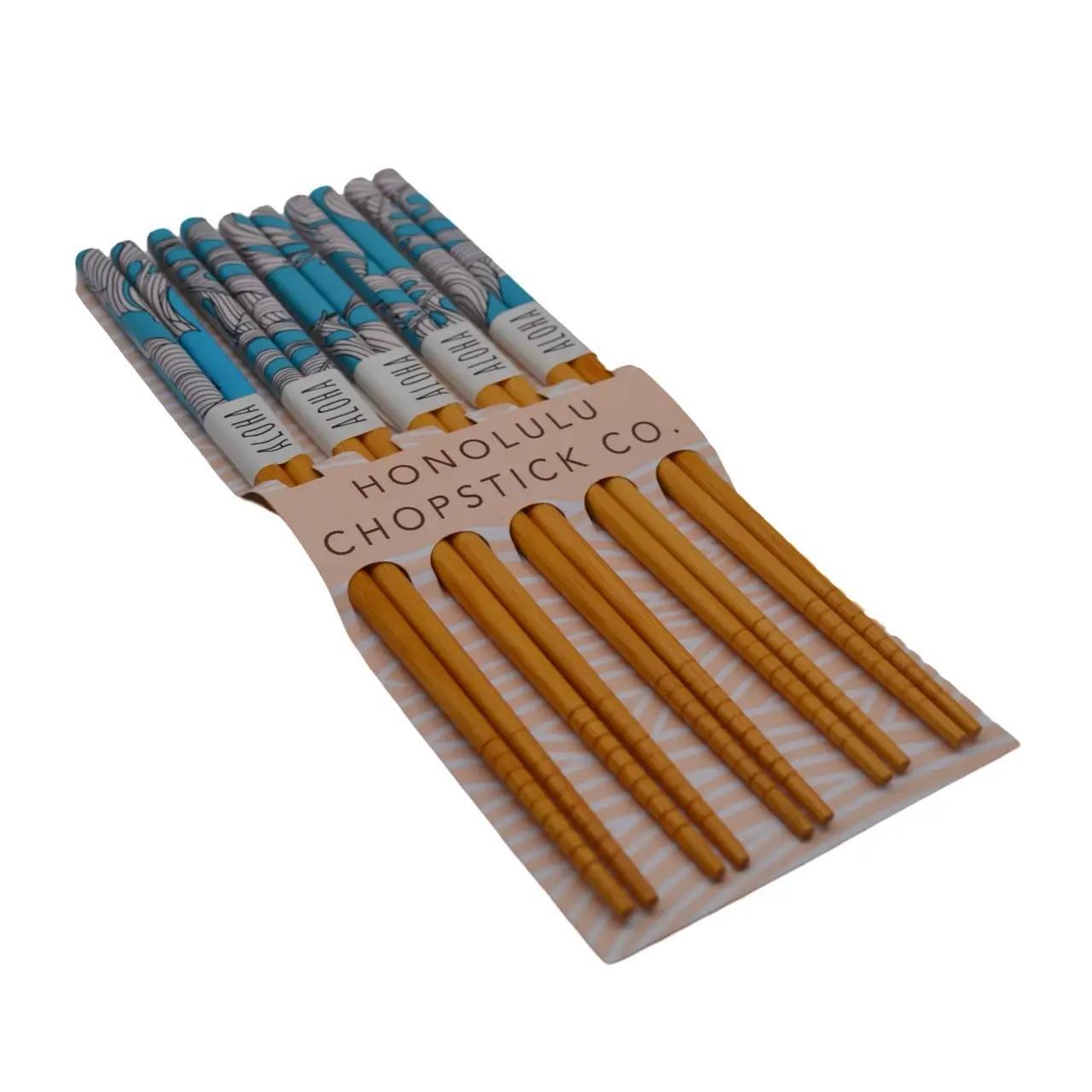 Blue Monstera Reusable Chopstick Set